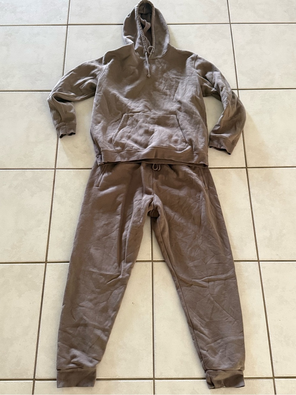 Skims Hoodie (L) & Sweatpants (M) matching Set brown